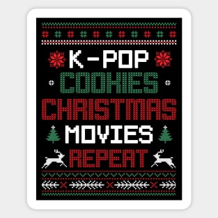 k-pop Cookies Christmas movies repeat Sticker